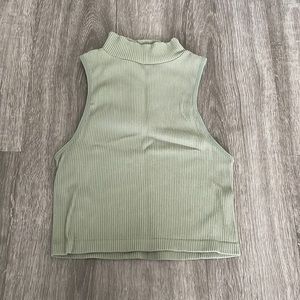 ZARA high neck olive green spandex tank